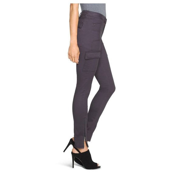 WHBM CARGO SKINNY JEANS Grey 0R - Picture 5 of 9